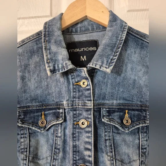 Women's Maurices Denim Jacket Sz M - Picture 3 of 5